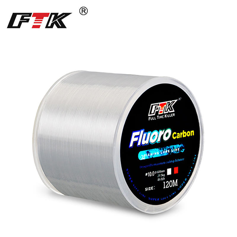 FTK 120 متر خيط صنارة الصيد 0. - مراجعة Fluorocarbon Line وسعره