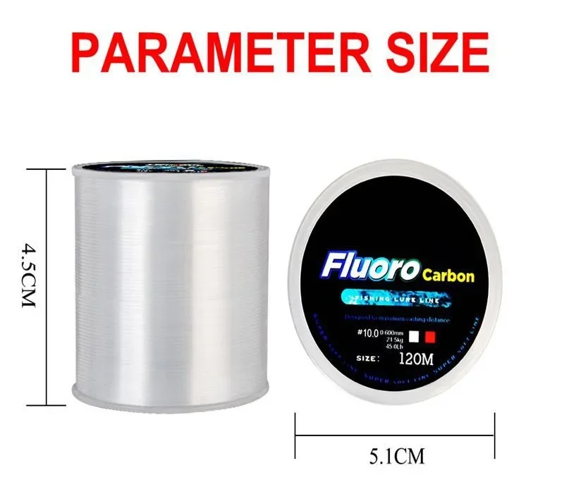 خيط صنارة الصيد 120 متر 0.20 م - مراجعة Fluorocarbon Line وسعره